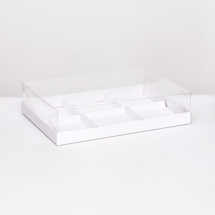 Коробка для муссовых пирожных 6 штук, 26x17x6 Белый набор пирожных муссовых арт торт ассорти 400 г