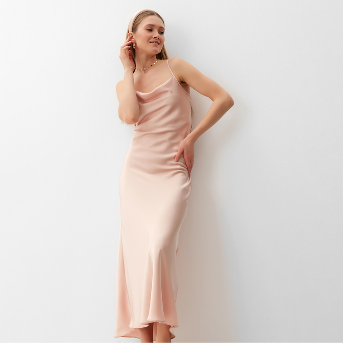 Платье женское миди MINAKU: Casual Collection цвет персик, р-р 44