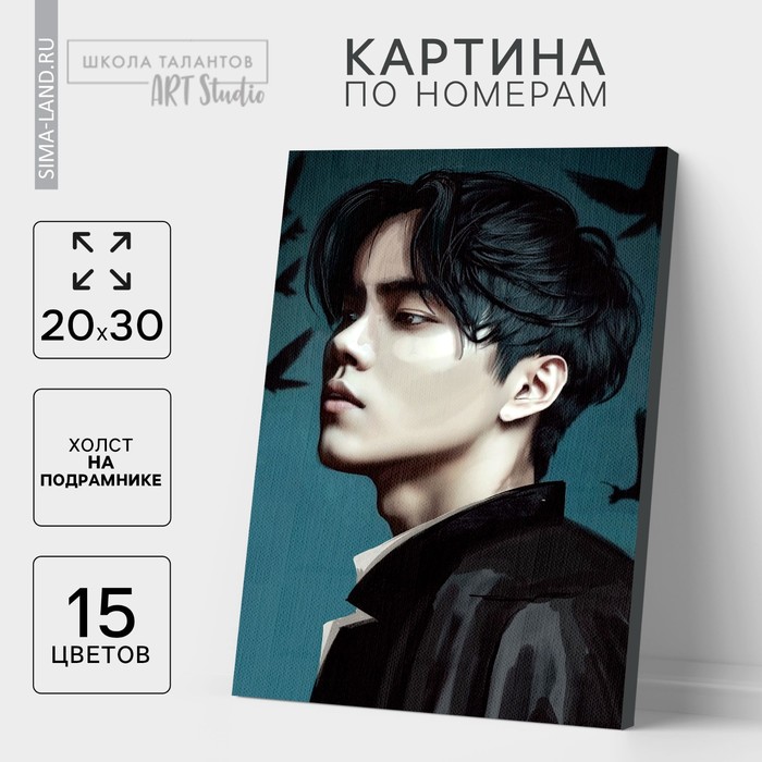 

Картина по номерам с подрамником «Корейский мальчик», 20 х 30 см