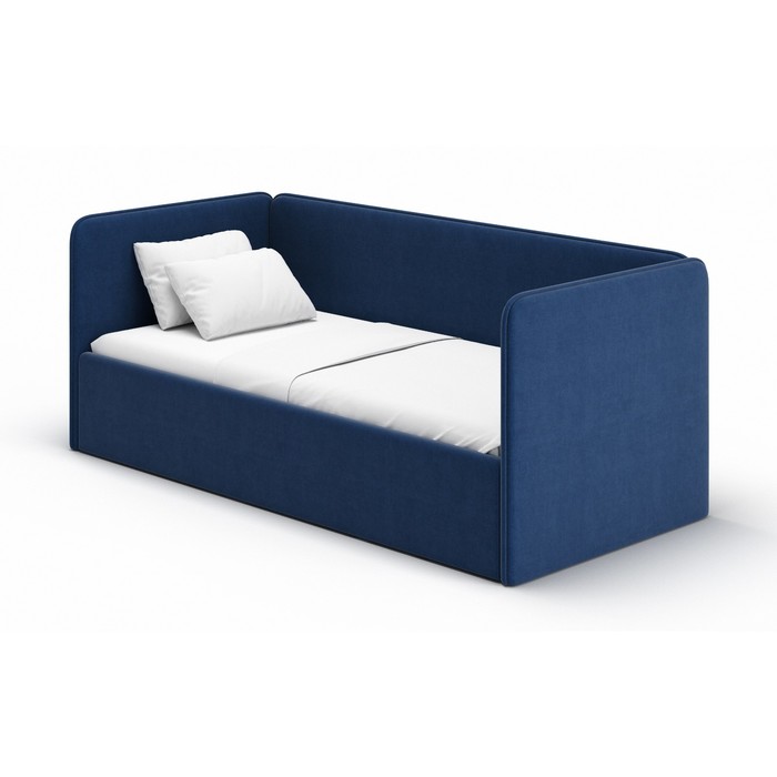 Кровать-диван Romack Leonardo, большая боковина, цвет тёмно-синий, 160х70 см