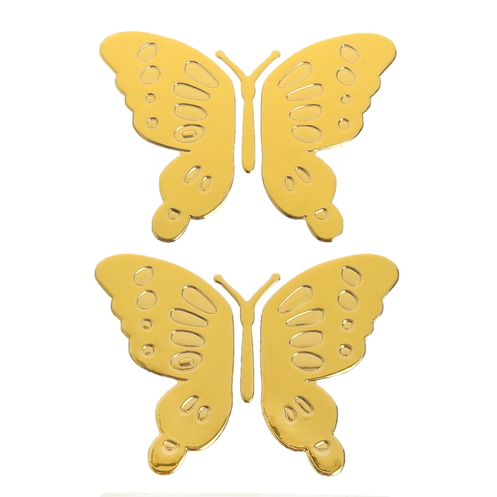 Наклейка-декор на автомобиль Бабочки золото