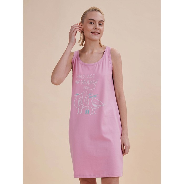 Платье женское, размер XL, цвет розовый