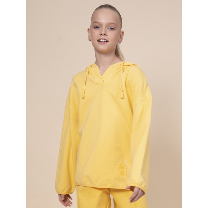 Толстовка для девочек, рост 122 см, цвет жёлтый футболка для девочек рост 122 см цвет жёлтый