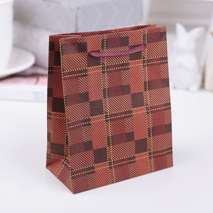 Пакет крафт "Геометрия", 12 х 15,5 х 5,5 см