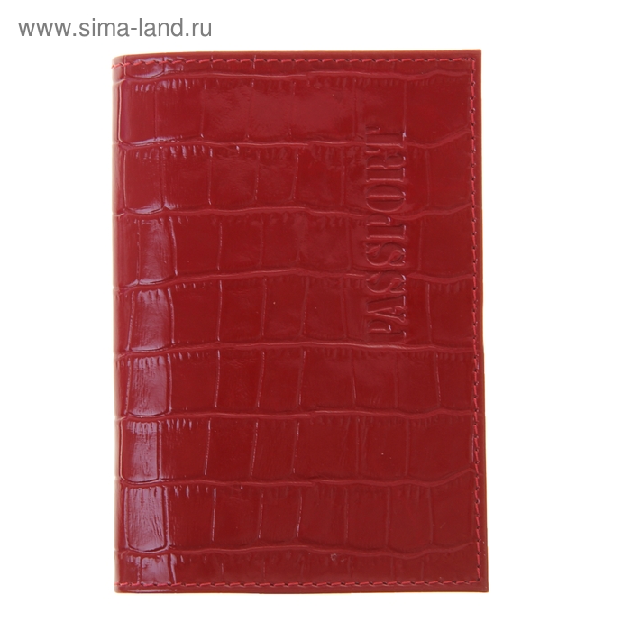 Обложка для паспорта с карманом, цвет красный