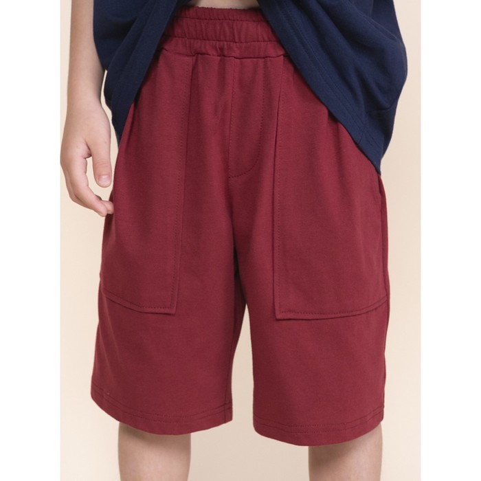 Шорты для мальчика, рост 140 см, цвет бордовый шорты для мальчика рост 140 см цвет хаки
