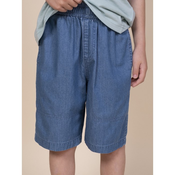Шорты для мальчика, рост 140 см, цвет джинс шорты для мальчика рост 140 см цвет хаки