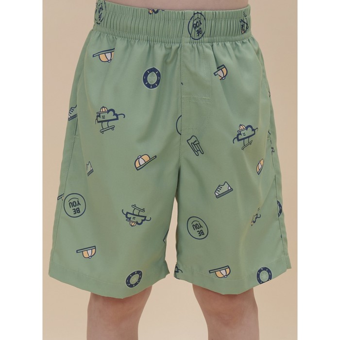 Шорты купальные для мальчика, рост 98 см, цвет зелёный шорты купальные для мальчика рост 98 см цвет джинс