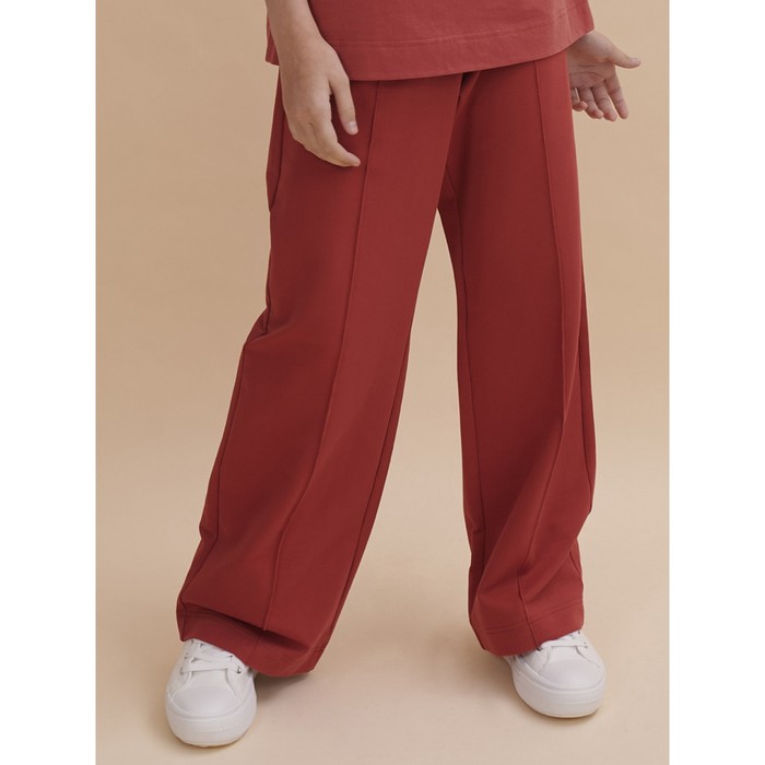 брюки для девочек рост 146 см цвет бордовый Брюки для девочек, рост 146 см, цвет бордовый