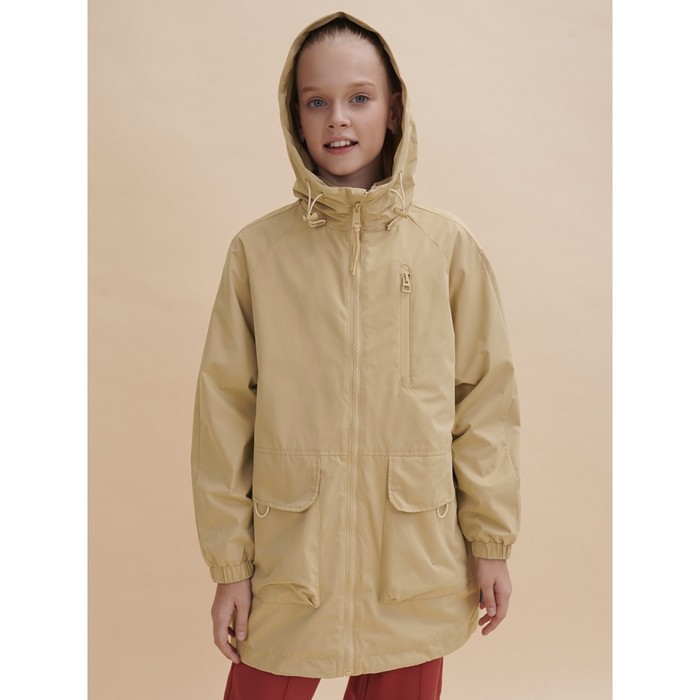 Ветровка для девочек, рост 146 см, цвет песочный куртка для девочек рост 146 см цвет песочный
