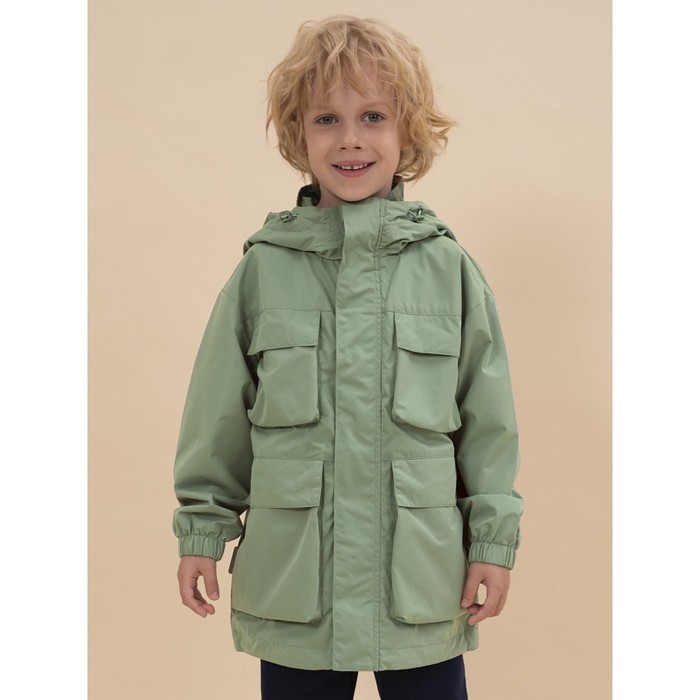 Ветровка для мальчиков, рост 122 см, цвет зелёный куртка для мальчиков рост 122 см цвет зелёный