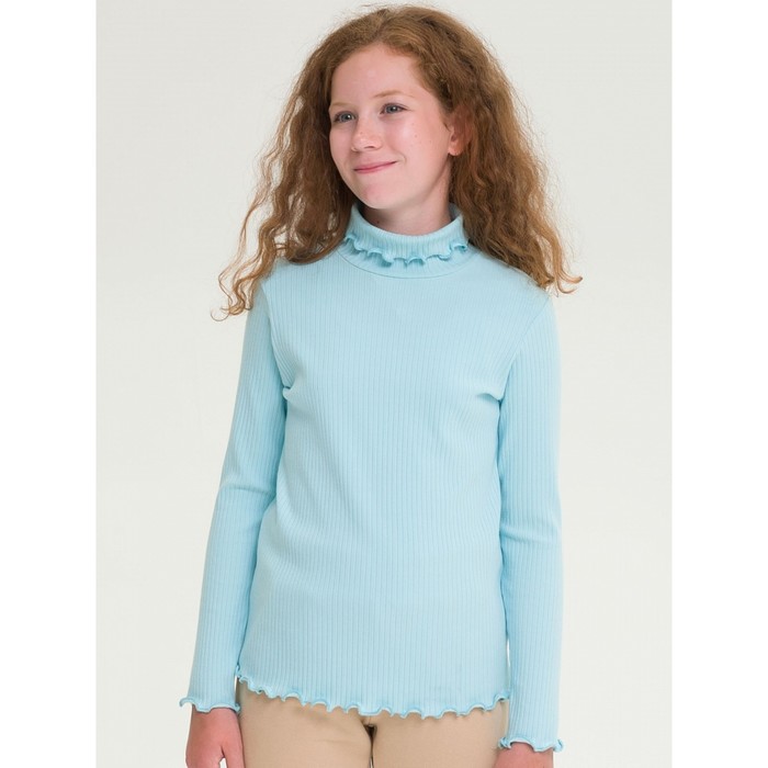 Джемпер для девочек, рост 116 см, цвет голубой