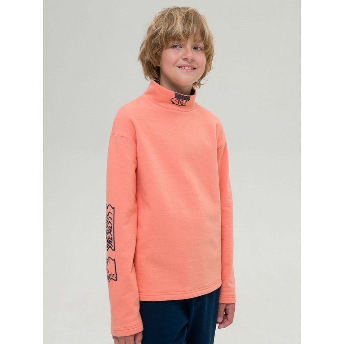 Джемпер для мальчиков, рост 116 см, цвет оранжевый джемпер для мальчиков рост 116 см цвет терракотовый