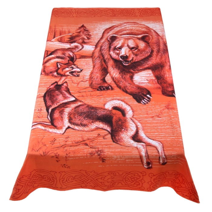 Плед "Collorista" Охота 130х170 см, 100% п/э флис, 180 гр/м2