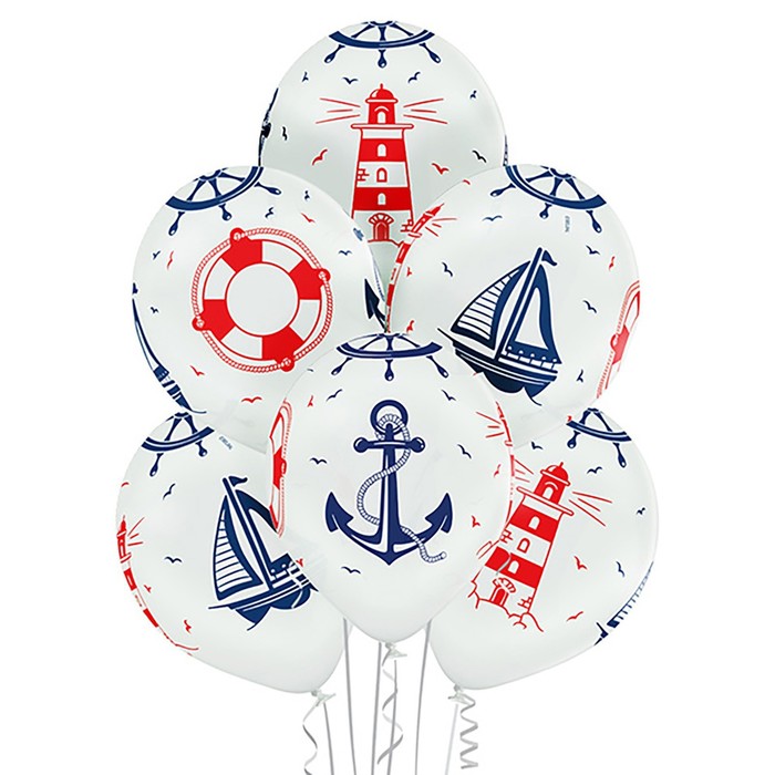 

Шар латексный 14" «Морская», пастель, 5 шт., МИКС