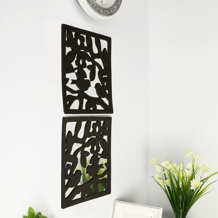 Наклейка интерьерная зеркальная "Узор" МИКС