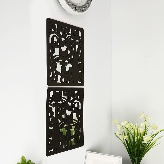 Наклейка интерьерная зеркальная "Узор" МИКС