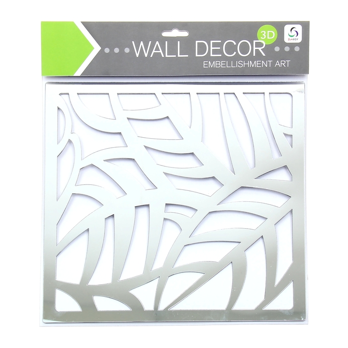 Наклейка интерьерная зеркальная "Лист" МИКС