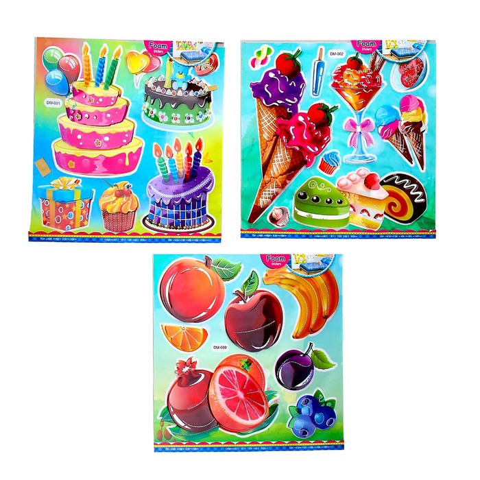 Наклейка 3D "Пир" МИКС