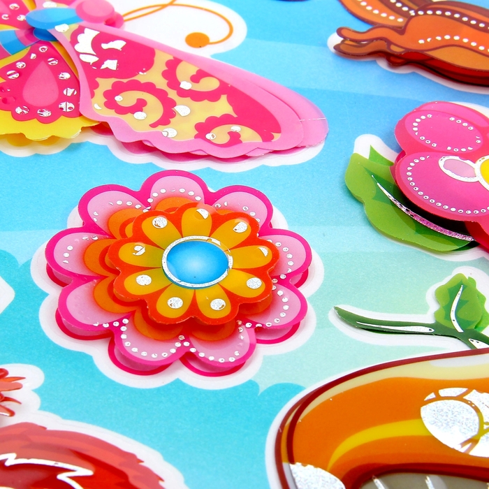 Наклейка 3D "В огороде" МИКС