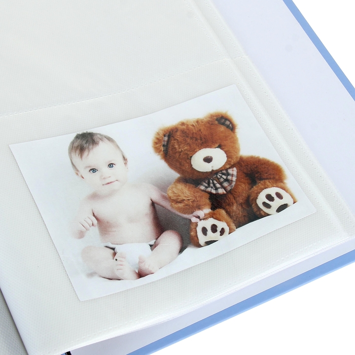 Фотоальбом на 100 фото 13х18 см "Любимый мишка" в коробке, МИКС