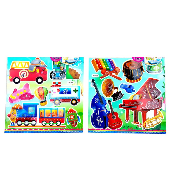 Наклейка 3D "Детские игрушки" МИКС