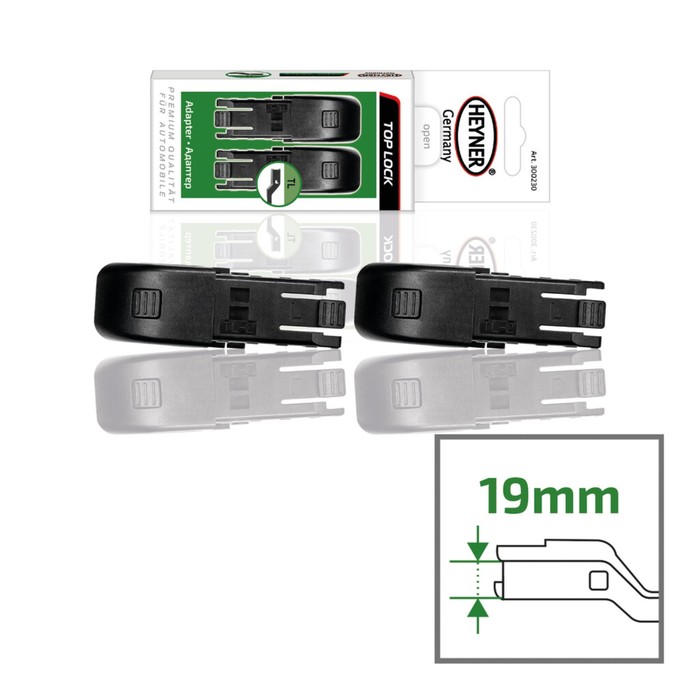 

Адаптер для щеток c верхним замком HEYNER TOP LOCK, блистер, 2 шт