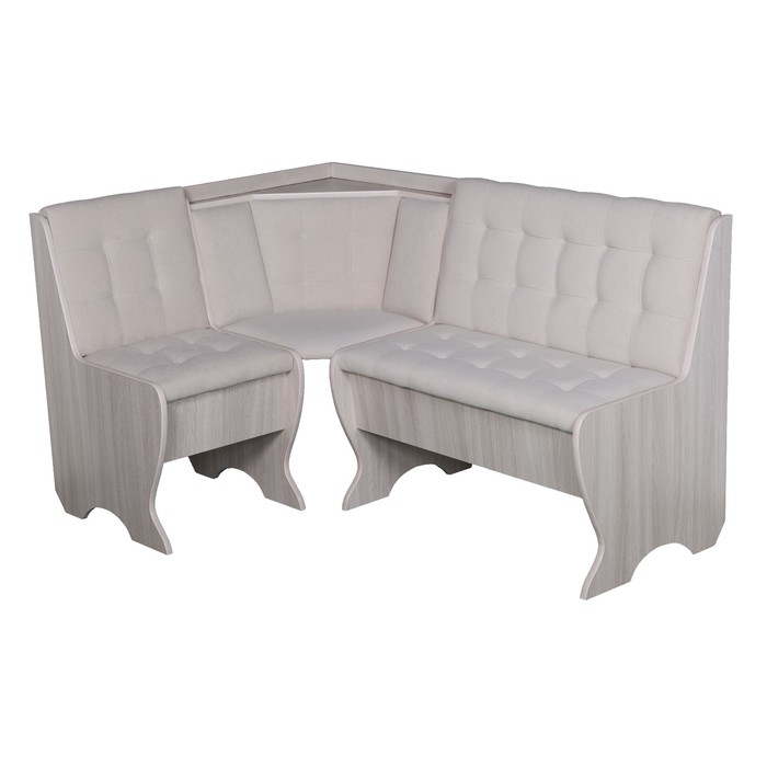 Кухонный уголок ку-1Л Т3 1450х1050х830 ясень шимо светлый белый 13490₽