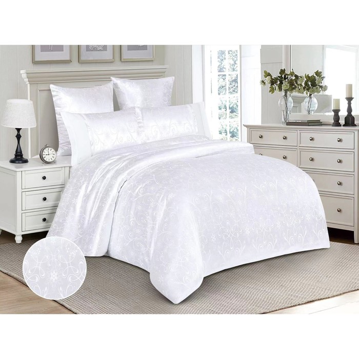 

Постельное бельё 2 сп Satin Jacquard, размер 220x240 см, 180x215 см, 50x70 см - 2 шт, 70x70 см - 2 шт