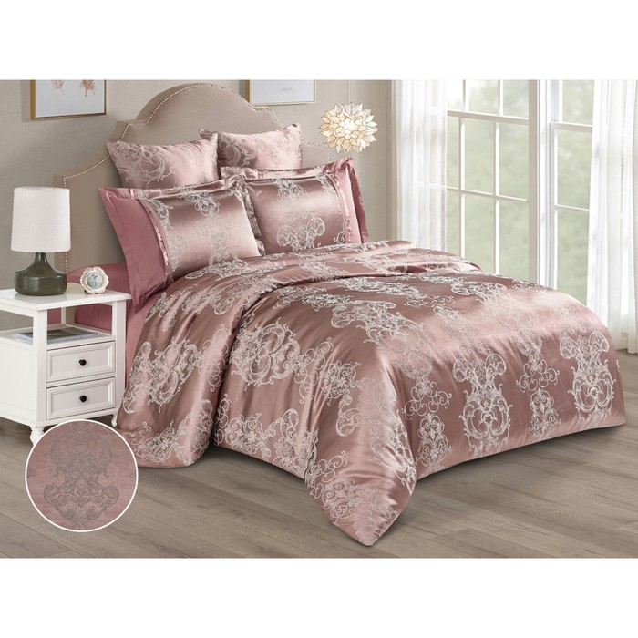 

Постельное бельё евро Satin Jacquard, размер 230x250 см, 200x220 см, 50x70 см - 2 шт, 70x70 см - 2 шт