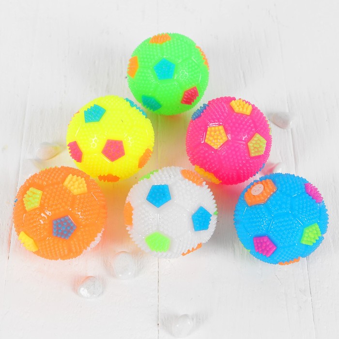 Мяч световой "Футбол", пикалка, цвета МИКС