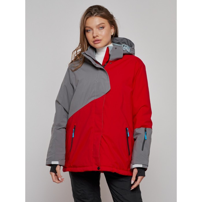 Горнолыжная куртка женская зимняя, размер 54, цвет красный