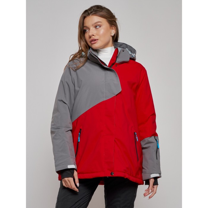 Горнолыжная куртка женская зимняя, размер 56, цвет красный
