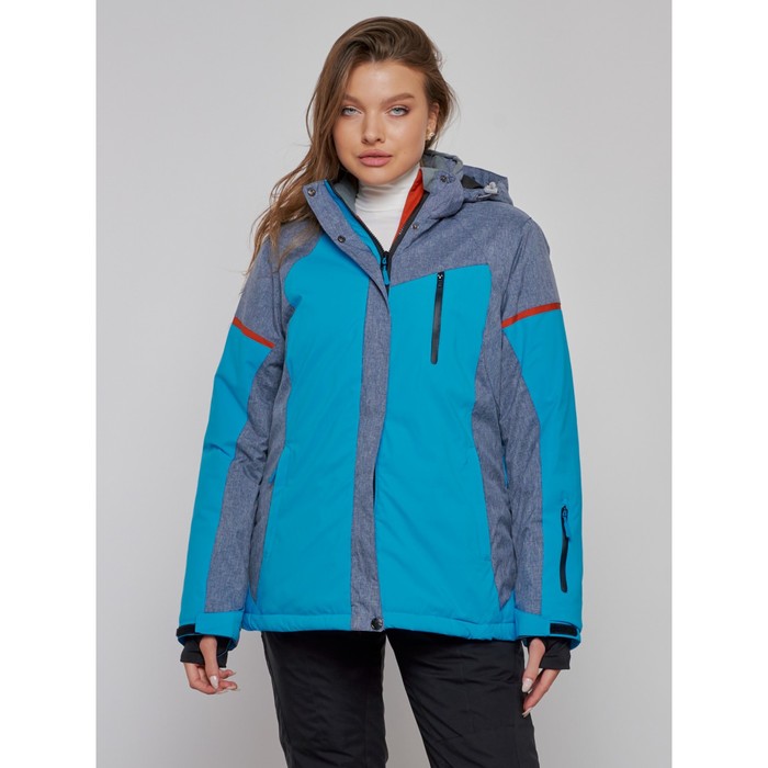 Горнолыжная куртка женская зимняя, размер 60, цвет синий