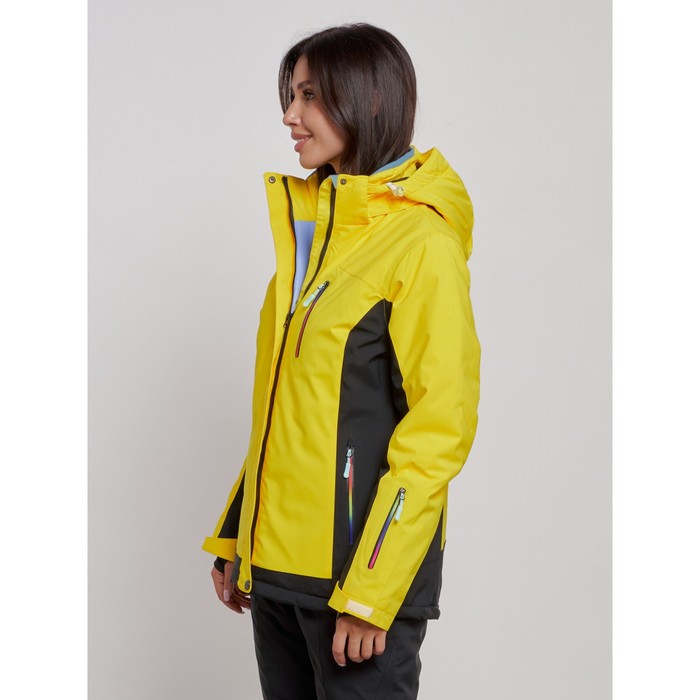 Горнолыжная куртка женская зимняя, размер 44, цвет жёлтый