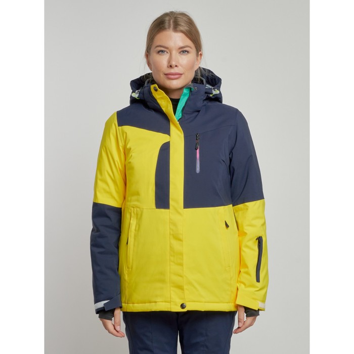 Горнолыжная куртка женская зимняя, размер 46, цвет жёлтый