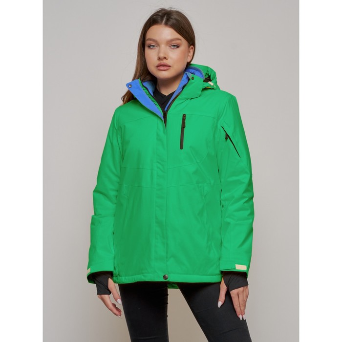 Горнолыжная куртка женская зимняя, размер 42, цвет зелёный