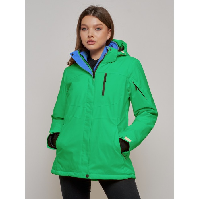 Горнолыжная куртка женская зимняя, размер 48, цвет зелёный