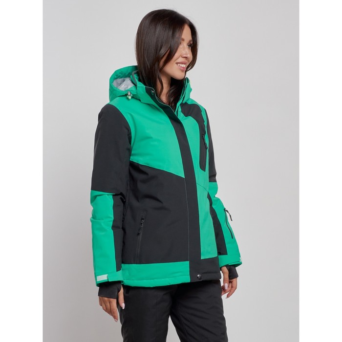 Горнолыжная куртка женская зимняя, размер 50, цвет зелёный