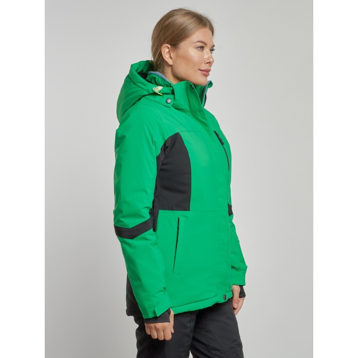 Горнолыжная куртка женская зимняя, размер 44, цвет зелёный