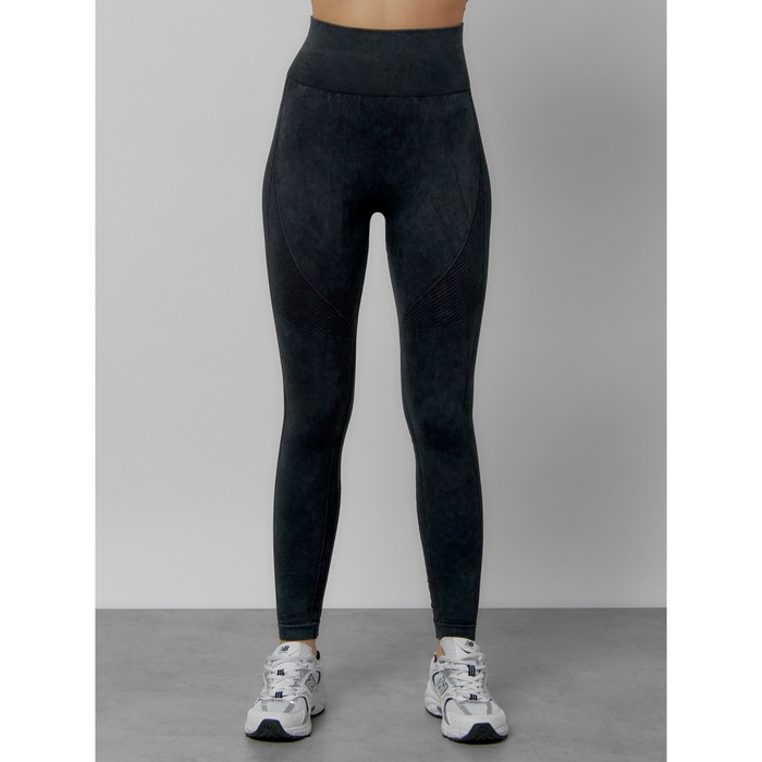 Легинсы для фитнеса женские, размер 44, цвет тёмно-серый