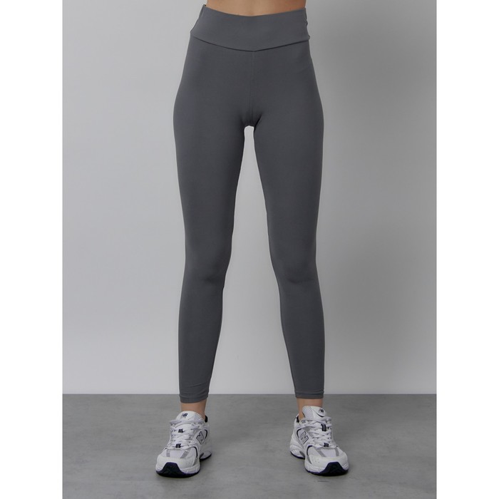 Легинсы для фитнеса женские, размер 48-52, цвет тёмно-серый