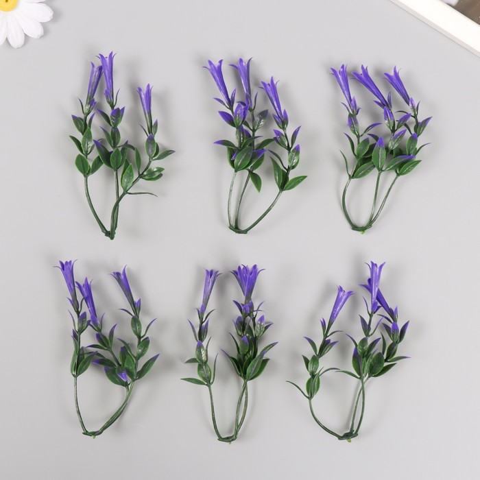 Искусственное растение для творчества Гиппеастриум набор 6 шт фиолетовый 11,5 см