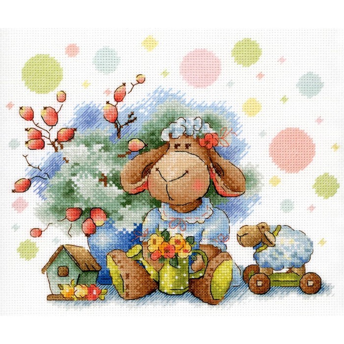 Набор для вышивания «Кучерявая овечка» 17 × 20 см набор для вышивания panna c 7080 флорариум 20 х 20 5 см