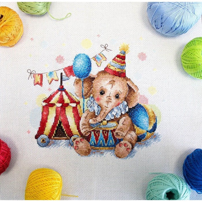 Набор для вышивания «Любимый цирк» 18 × 19 см набор для вышивания аппетитная клубника 15×18 см