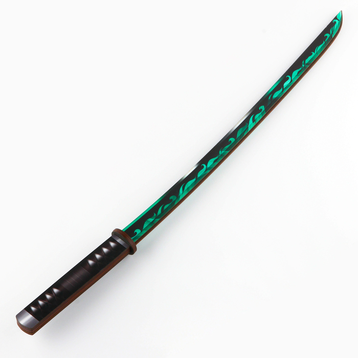 Сувенирное деревянное оружие «Катана зеленый ветер», 65см сувенирное деревянное оружие нож боевой