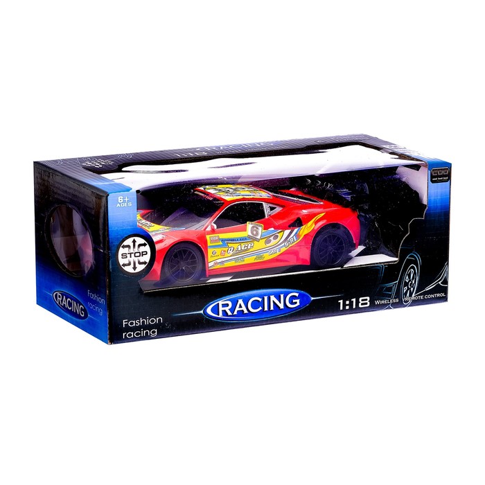 Машина радиоуправляемая "Гонка", работает от батареек, МИКС