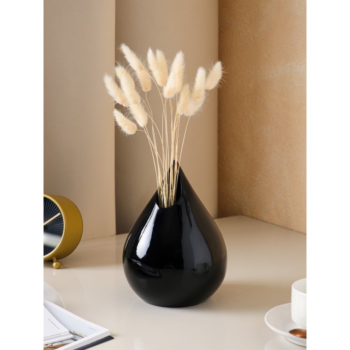 Ваза "Капля" чёрная