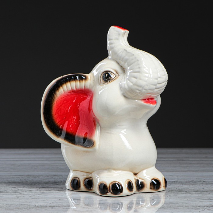 Копилка "Слоник Фил" глянец, белая