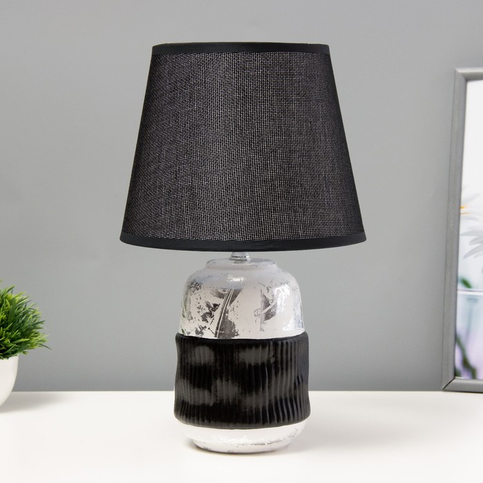 Настольная лампа Ганна Е14 40Вт серый черный 20х20х33см